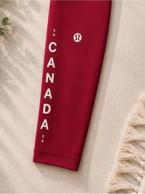 lululemon Rare Team Canada High-Waist Red Align Leggings Size 8
